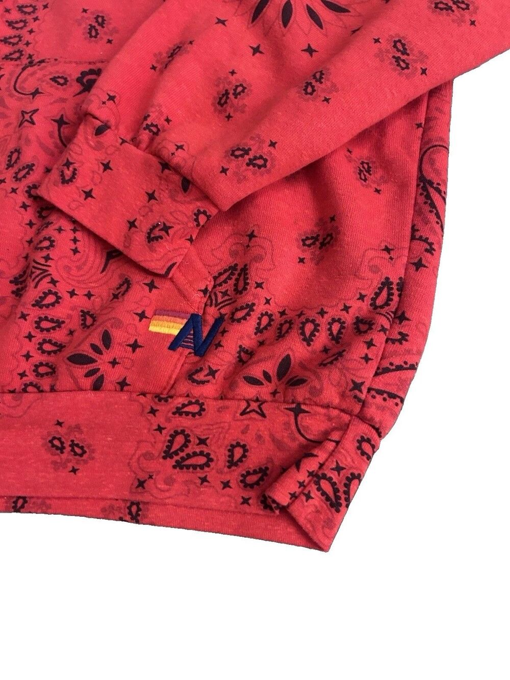 Aviator Nation Red Paisley Bandana LOVER Hoodie & Jogger Pants Sweatsuit Set M/L - Picture 7 of 9